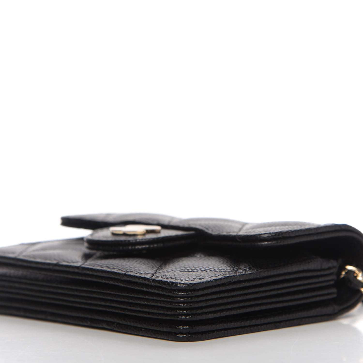 Chanel Caviar Quilted Flap Card Holder On Chain Black 7 of 11