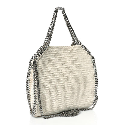 Stella McCartney Cotton Crochet Falabella Ajouree Tote Bag White 4 of 9