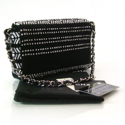 Chanel Woven Tweed Small Flap Black 3 of 11