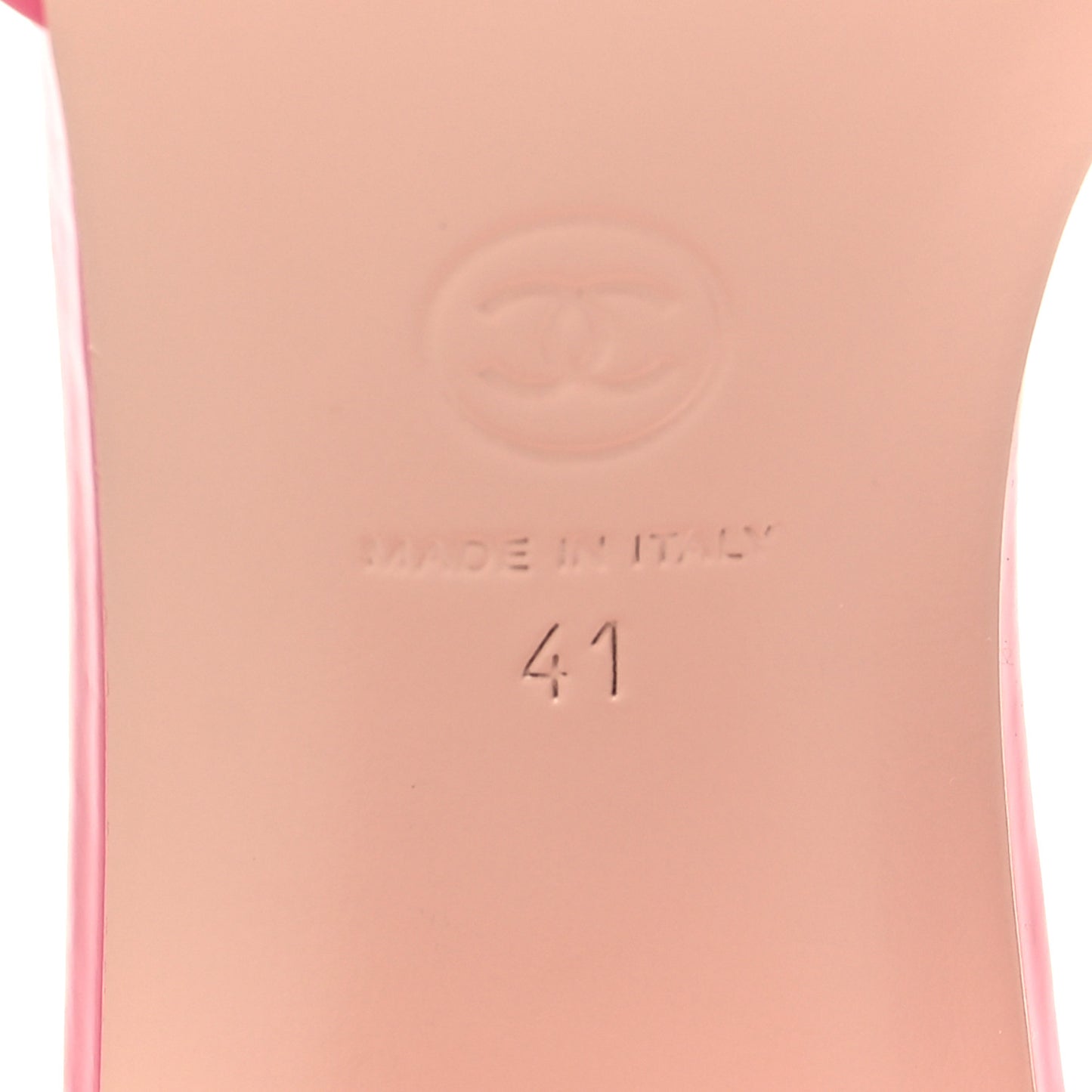 Patent Calfskin CC Mules 41 Dark Pink Light Pink