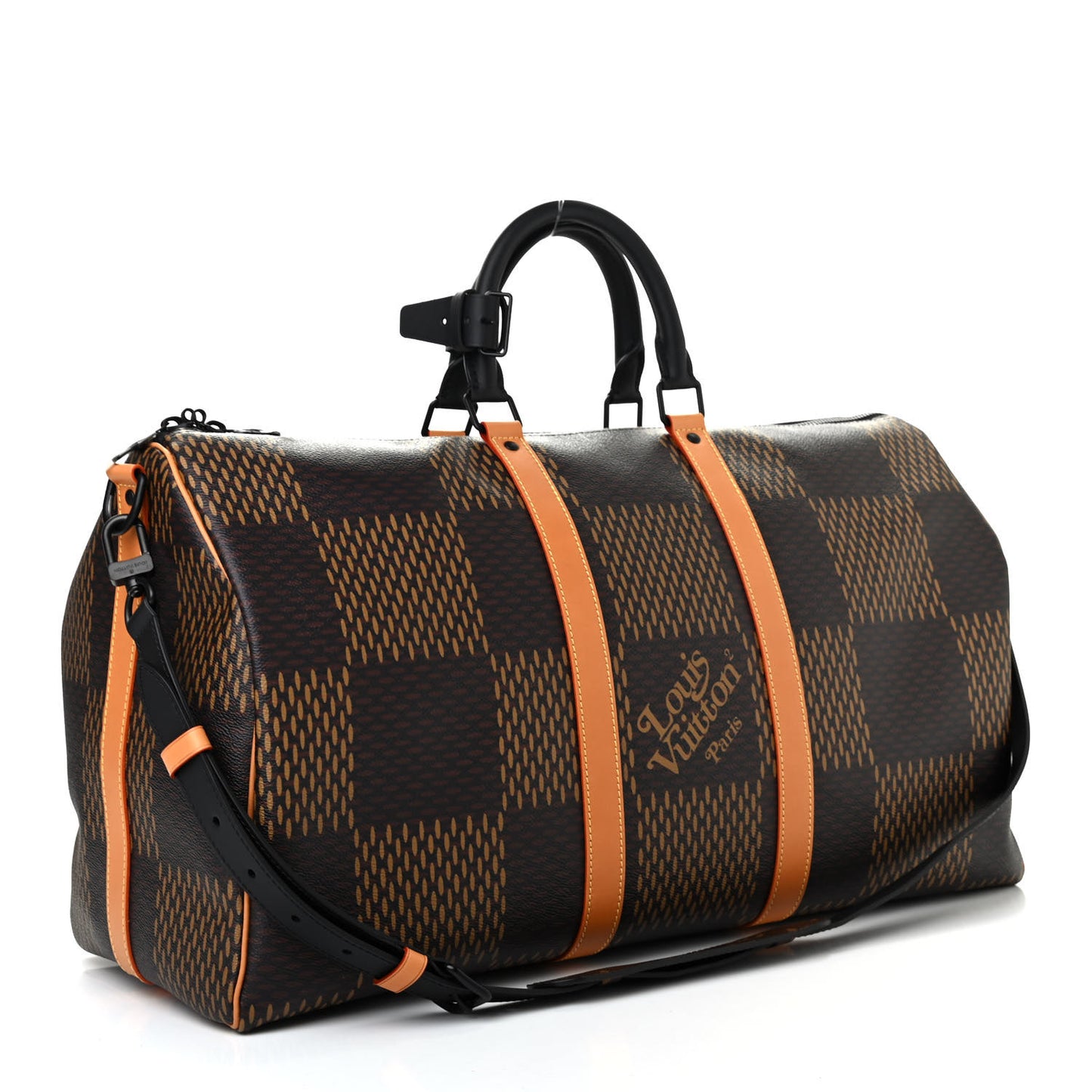 X NIGO Giant Damier Ebene Monogram Keepall Bandouliere 50