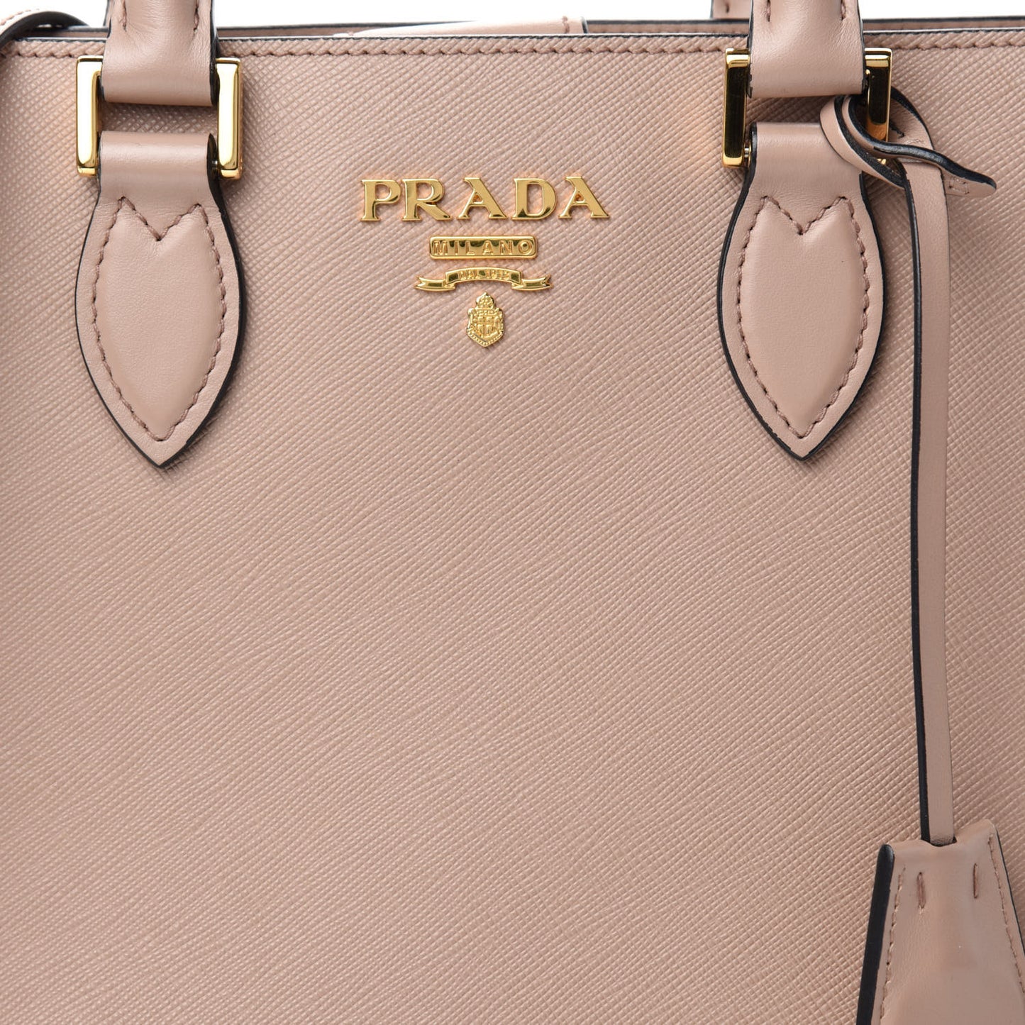 Saffiano Soft Calfskin Small Zippered Tote Cipria