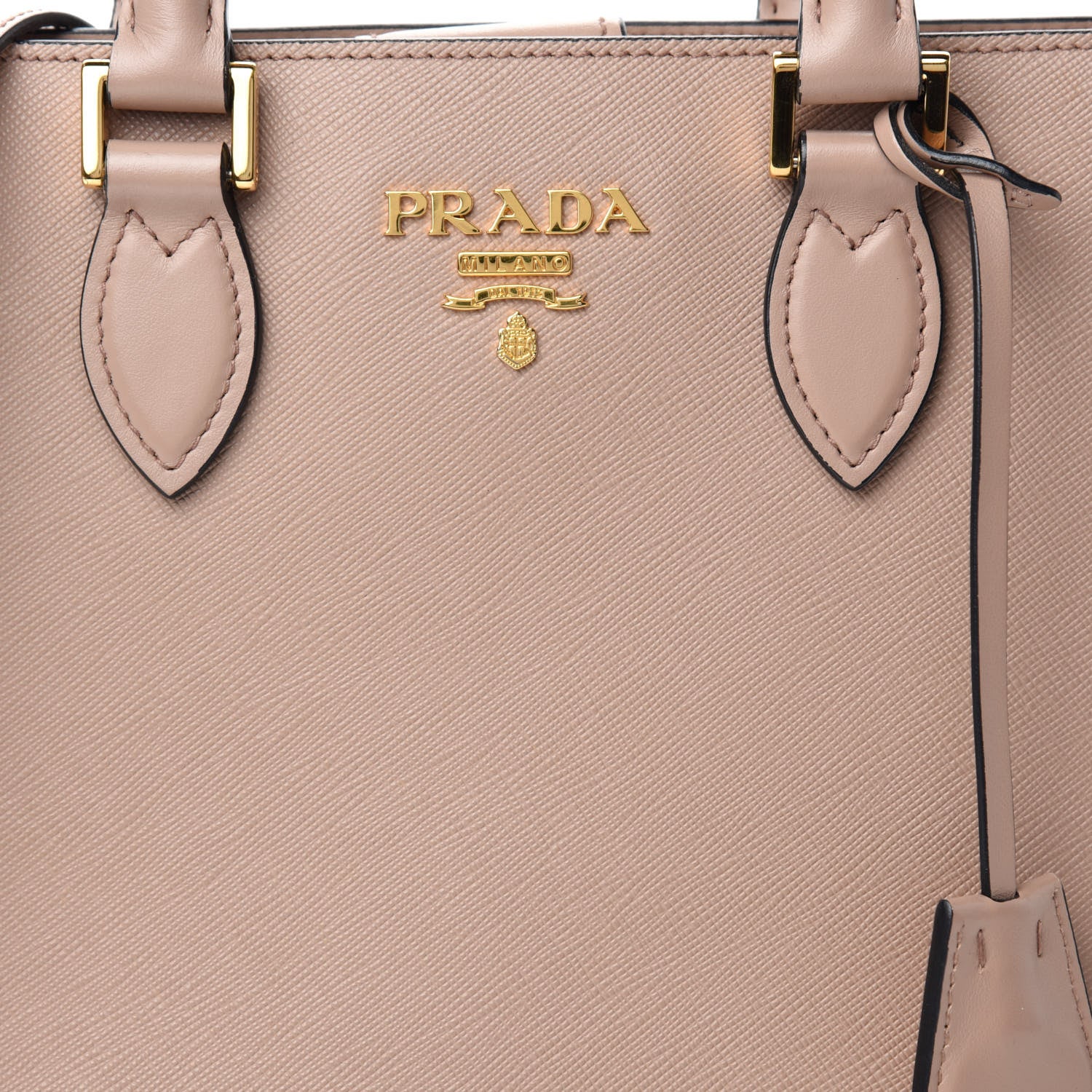 Prada Saffiano Soft Calfskin Small Zippered Tote Cipria 11 of 11
