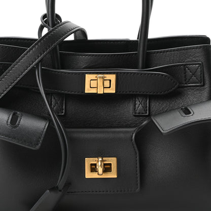 Balenciaga Smooth Calfskin Mini Bel Air Carry All Bag Black 7 of 9