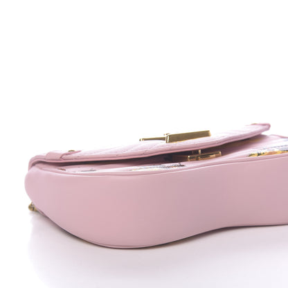 Louis Vuitton Calfskin Leopard Print New Wave Chain PM Light Pink 8 of 9