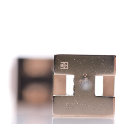 Hermes Rose Gold Plated Cage d' H Earrings Black 3 of 3
