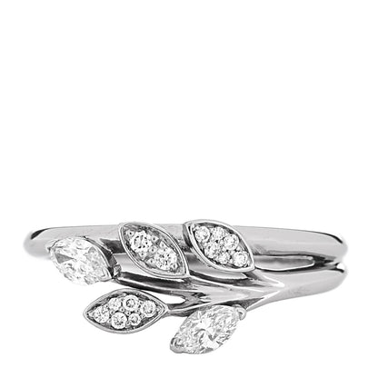 Tiffany Platinum Diamond Victoria Vine Ring 49 4.75 1 of 5