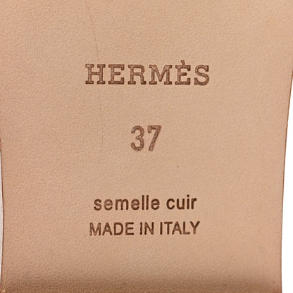 Hermes Denim Canvas Oran Sandals 37 Bleu Clair 8 of 10