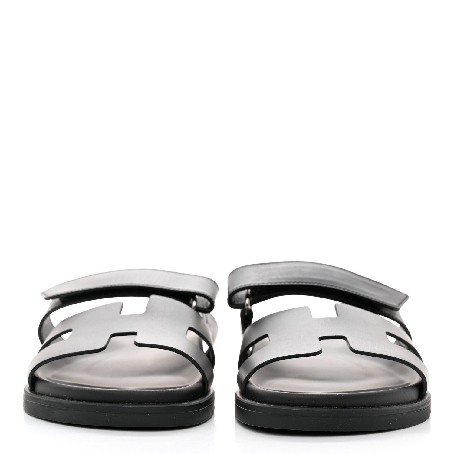 Hermes Calfskin Womens Chypre Sandals 38 Black 2 of 8