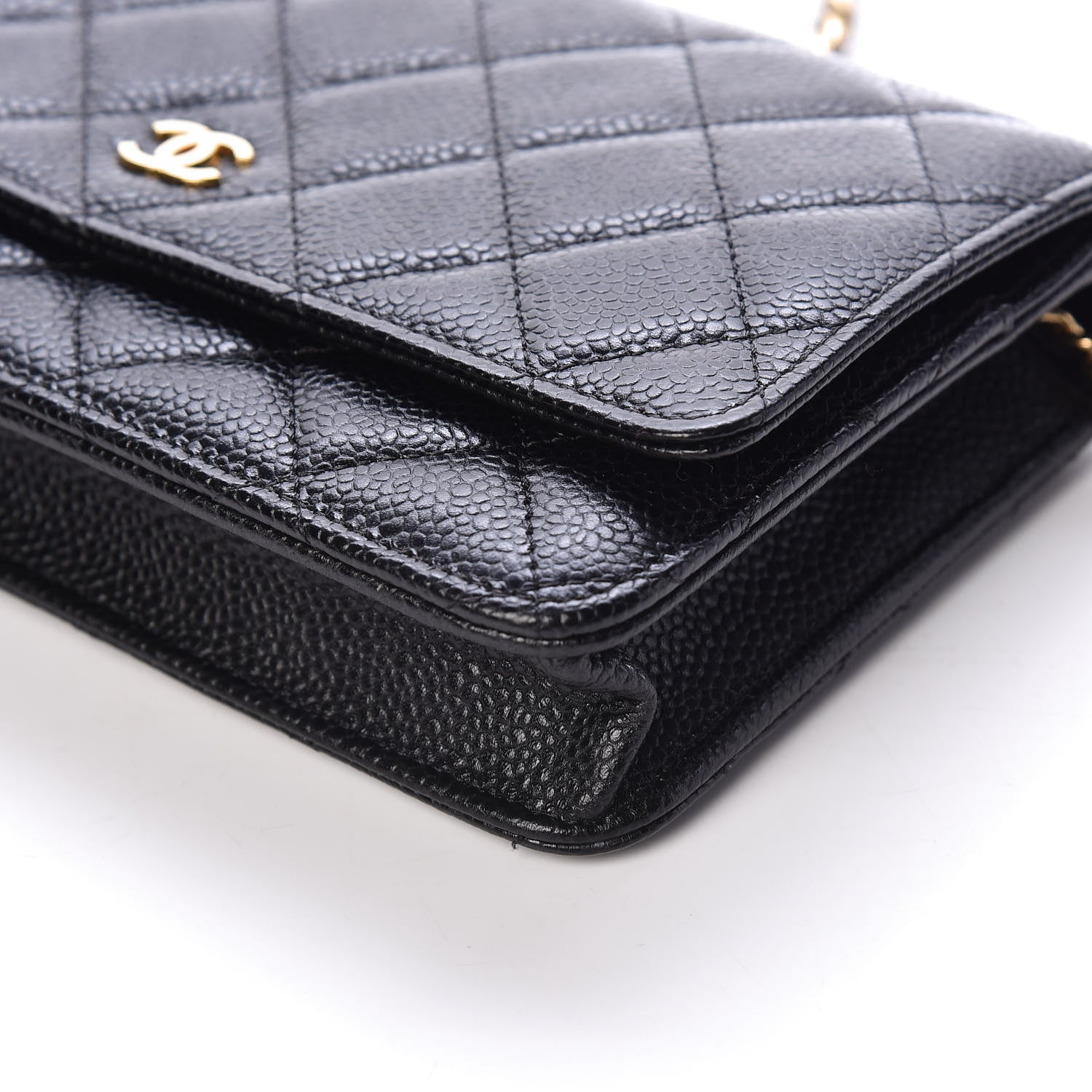 Chanel Caviar Quilted Wallet On Chain WOC Black 10 of 11