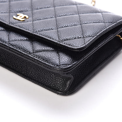 Chanel Caviar Quilted Wallet On Chain WOC Black 10 of 11