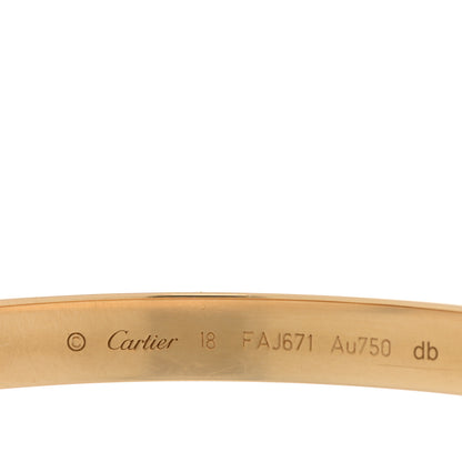 Cartier 18K Yellow Gold LOVE Bracelet 18 4 of 7