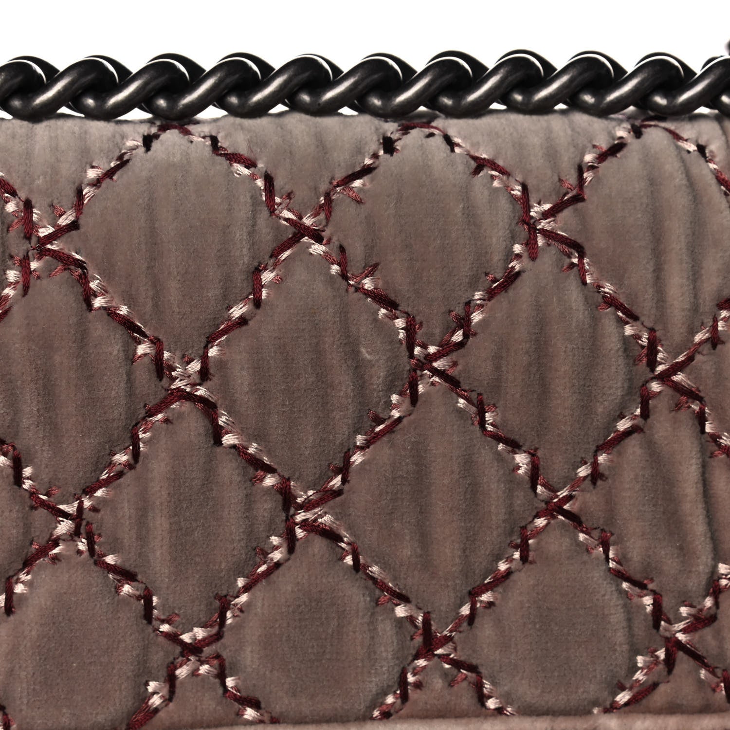 Chanel Velvet Quilted Small Boy Flap Grey 18 of 18