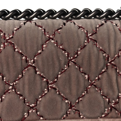 Chanel Velvet Quilted Small Boy Flap Grey 18 of 18