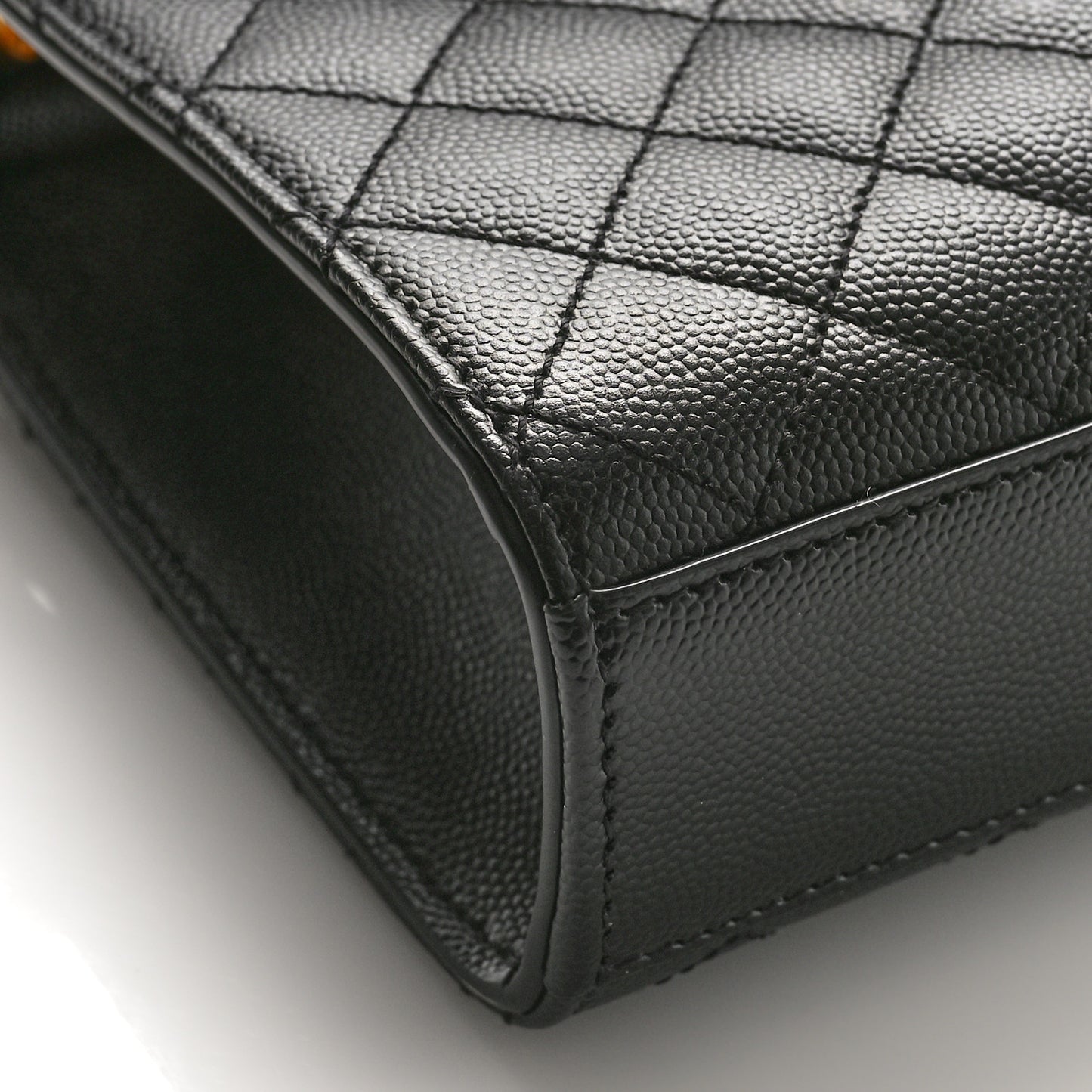 Grain De Poudre Textured Mixed Matelasse Triquilt Medium Monogram Satchel Black