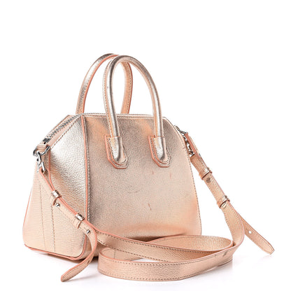 Givenchy Metallic Sugar Goatskin Mini Antigona Light Pink 3 of 21
