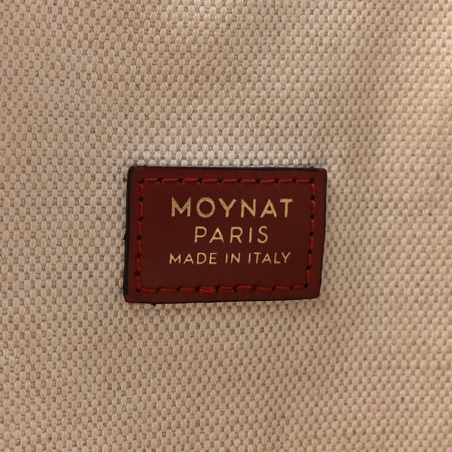 Moynat Grained Calfskin Canvas 1920 Oh! Tote Ruban GM Madder Bronze 6 of 9