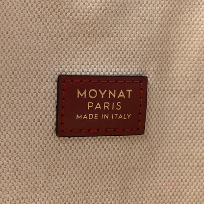 Moynat Grained Calfskin Canvas 1920 Oh! Tote Ruban GM Madder Bronze 6 of 9