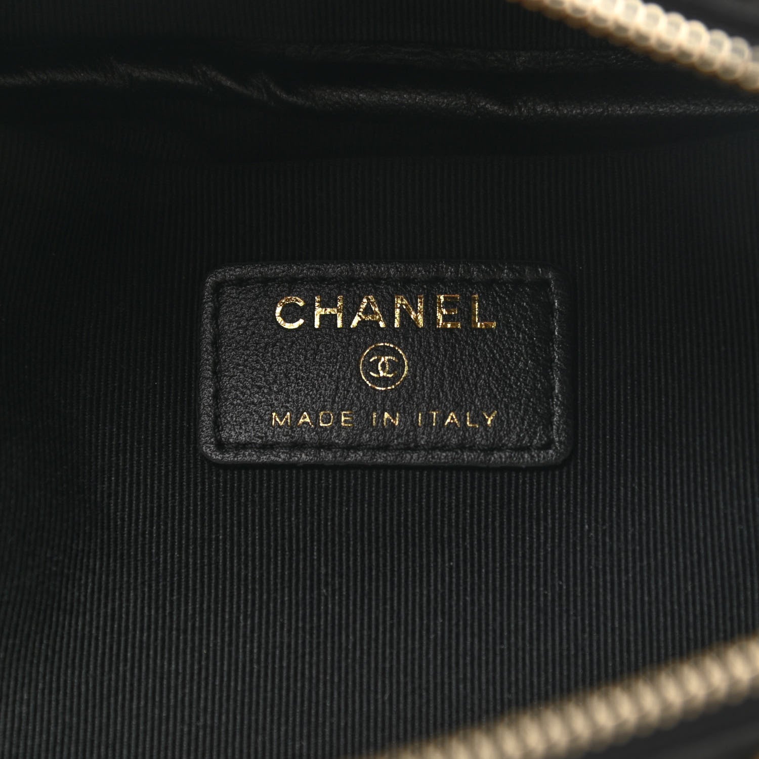 Chanel Nylon Grosgrain Lifestyle Pouch With Sleep Mask Black 7 of 10
