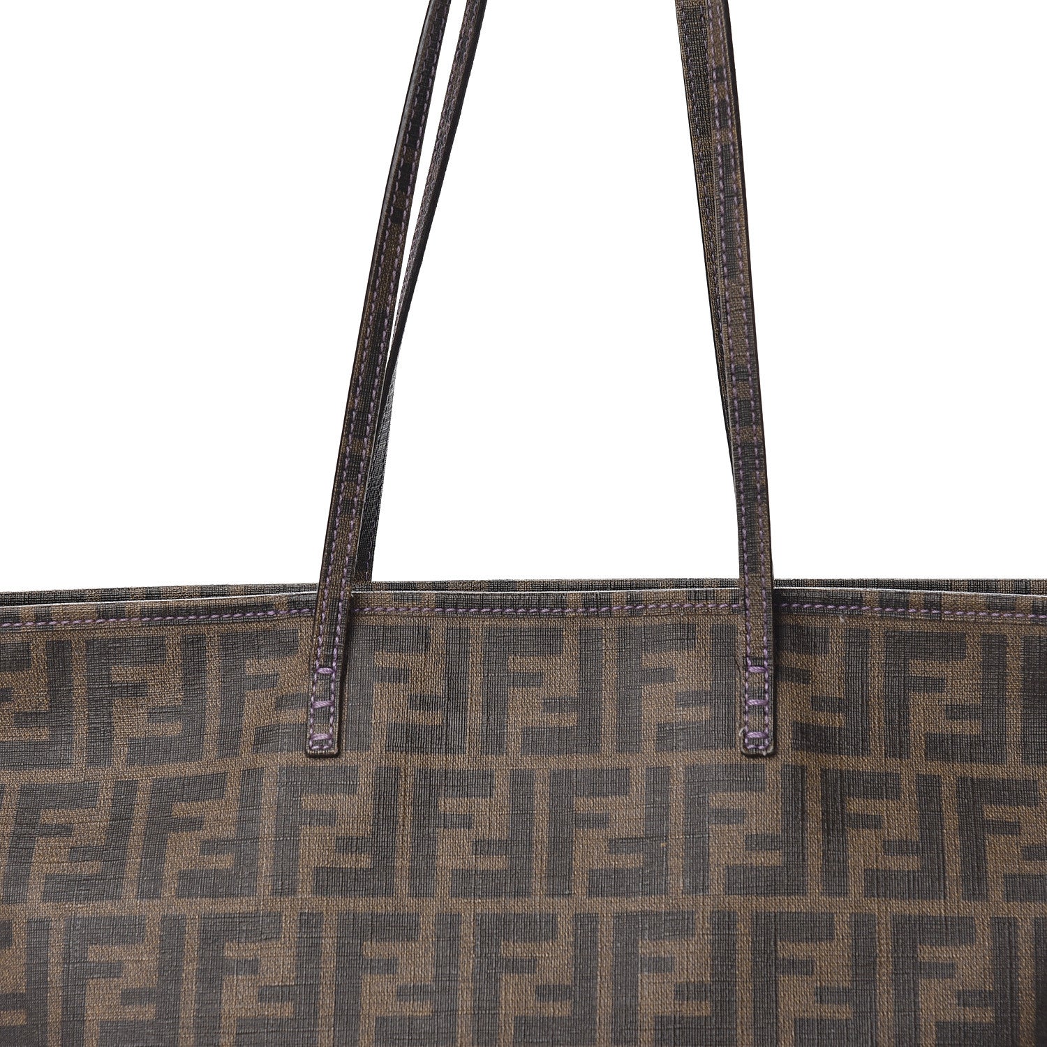 Fendi Zucca Spalmati Small Roll Tote Tobacco Viola 15 of 15