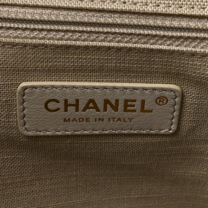 Chanel Mixed Fibers Large Deauville Bowling Bag  Black 6 of 9