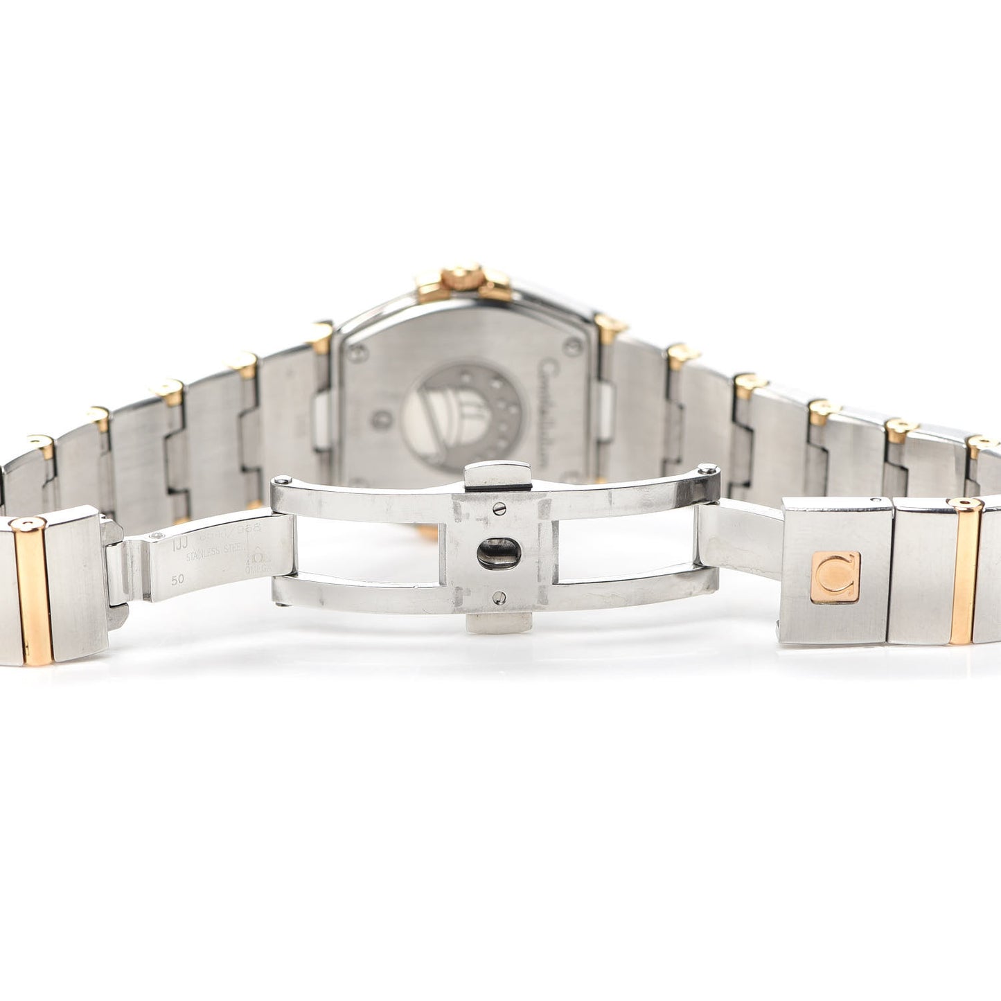 Stainless Steel 18K Red Gold Diamond Mother of Pearl 24mm Constellation Quartz Watch 123.20.24.60.55.001