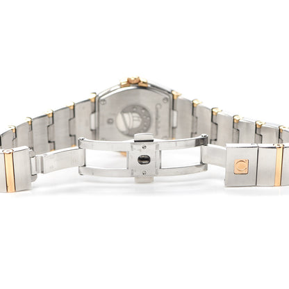 Omega Stainless Steel 18K Red Gold Diamond Mother of Pearl 24mm Constellation Quartz Watch 123.20.24.60.55.001 6 of 6