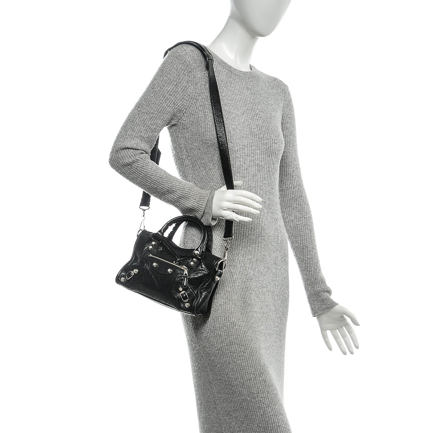 Agneau Giant 12 Silver Hardware Mini City Black