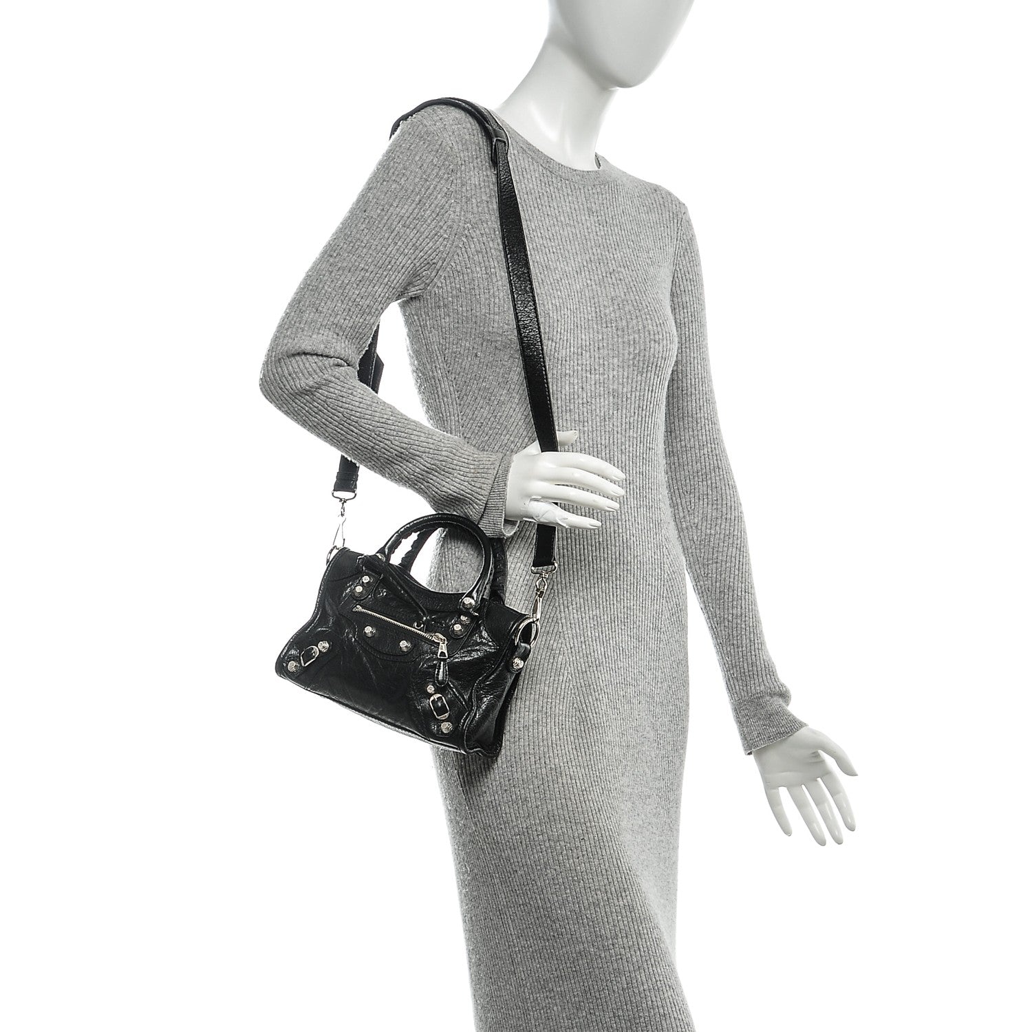 Balenciaga Agneau Giant 12 Silver Hardware Mini City Black 2 of 6