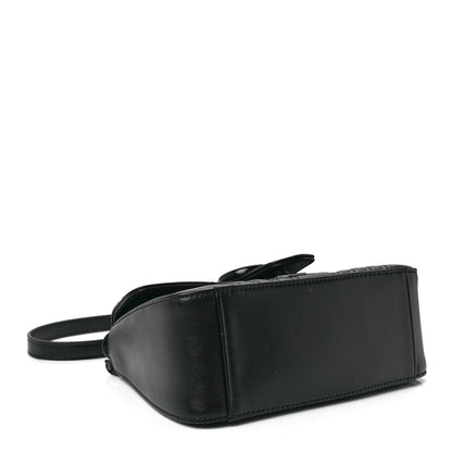 Gucci Calfskin Matelasse Monochrome Mini GG Marmont Top Handle Shoulder Bag Black 4 of 12
