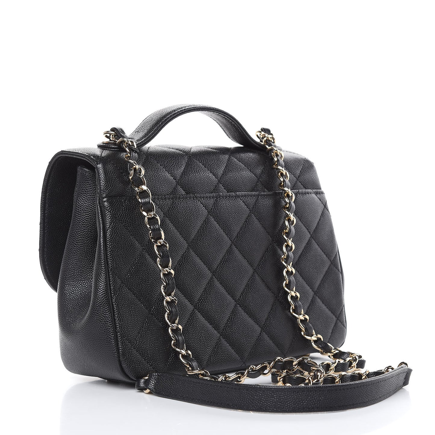 Caviar Quilted Medium Business Affinity Flap Black