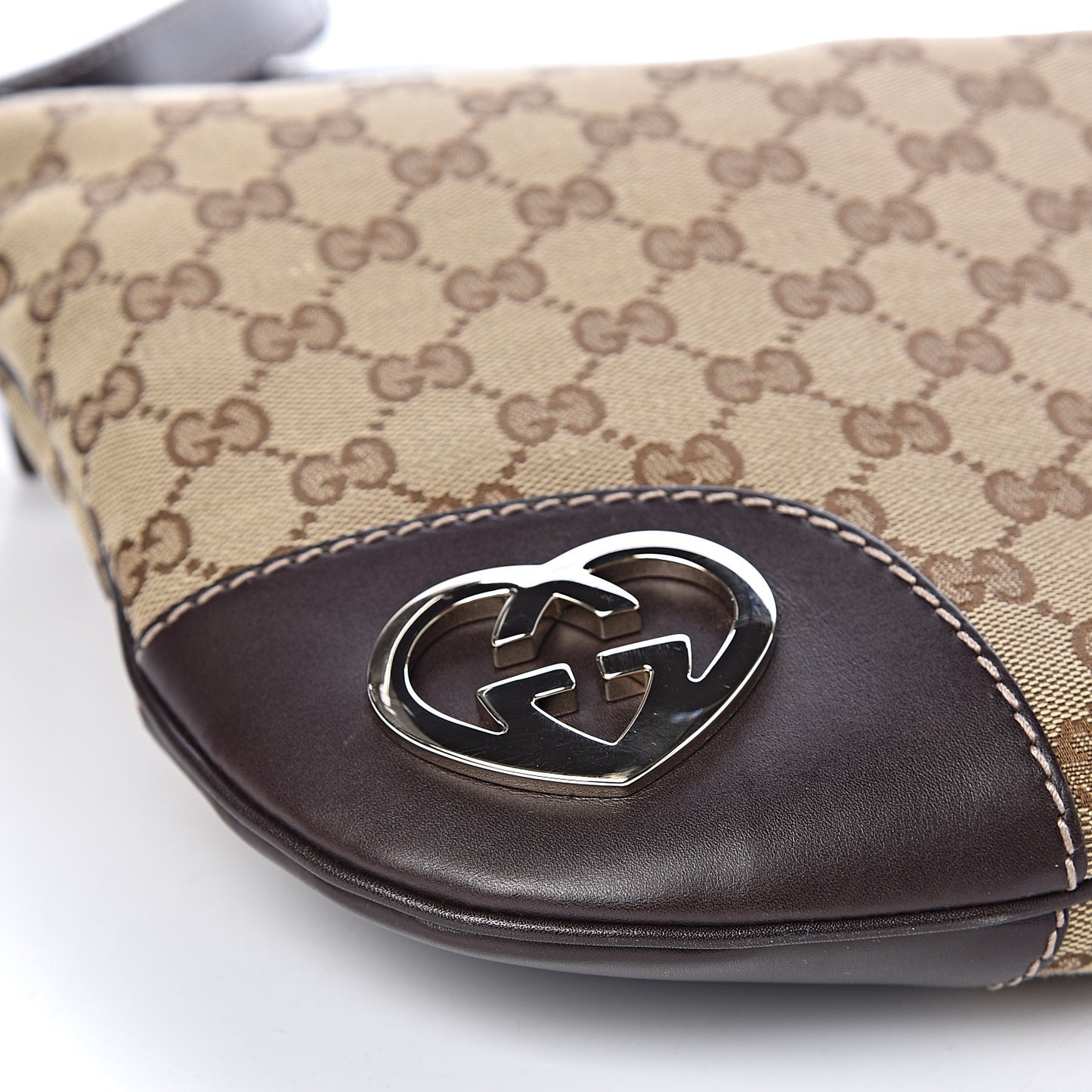 Monogram Small Lovely Heart Messenger Dark Brown