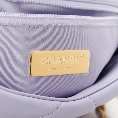 Chanel Lambskin Quilted Medium Chanel 19 Flap Light Purple 6 of 10