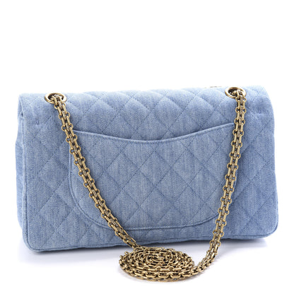 Chanel Denim Quilted 2.55 Reissue 225 Flap Light Blue 3 of 10