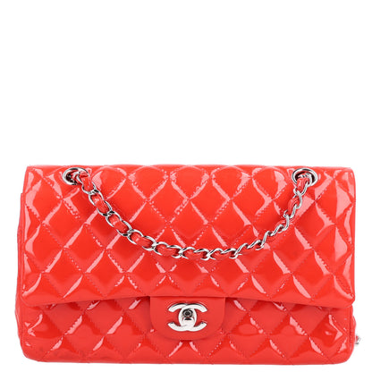 Chanel Patent Quilted Medium Double Flap Red 1 of 10
