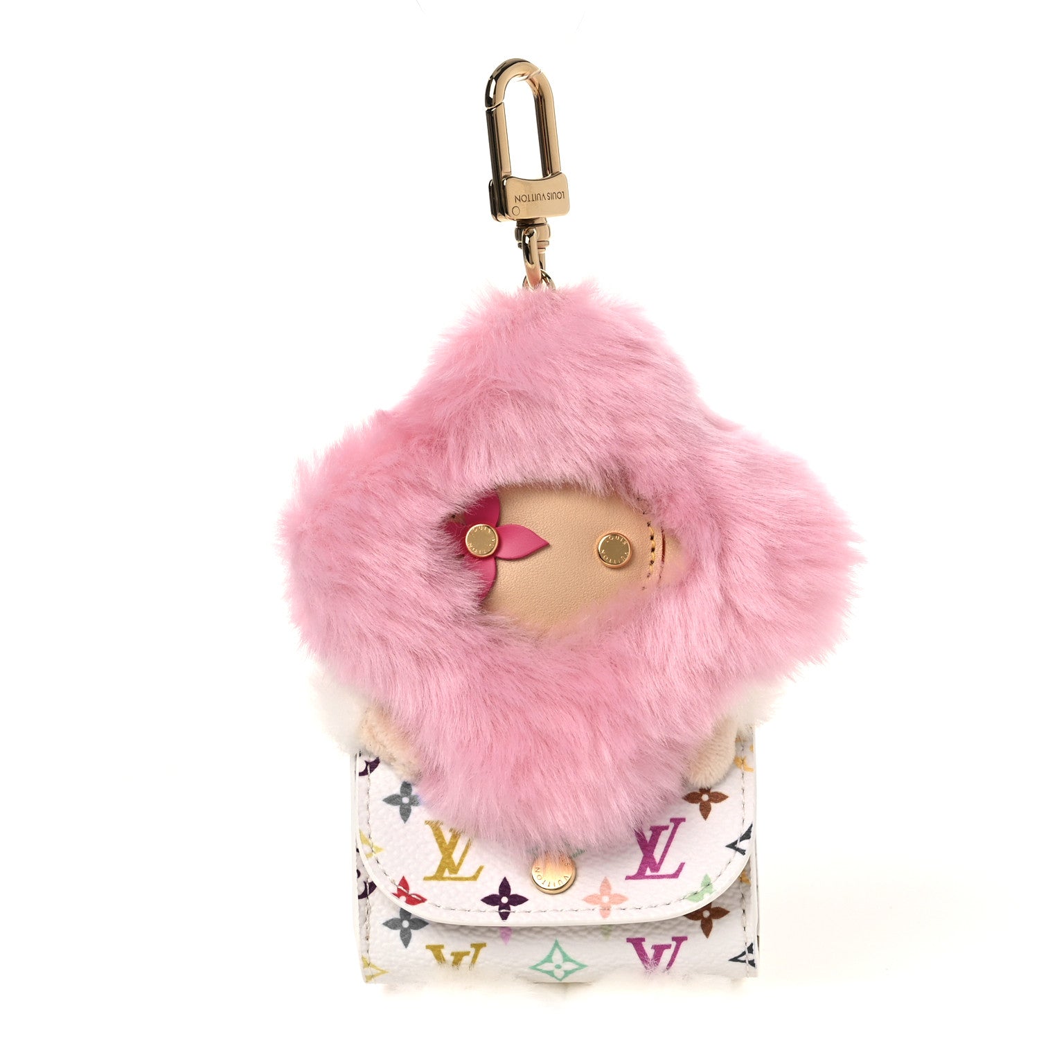 Louis Vuitton LV X TM Monogram Multicolor Vivienne Cuddle Bag Charm White 1 of 5