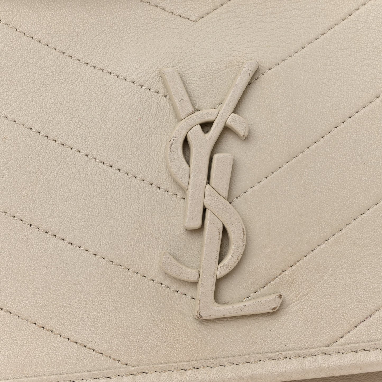 Lambskin Matelasse Monogram Medium Niki Chain Satchel Ivory