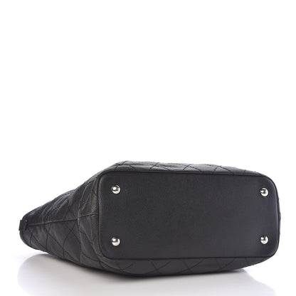 Chanel Grained Calfskin Quilted Large Daily Shopping Tote Black 4 of 10