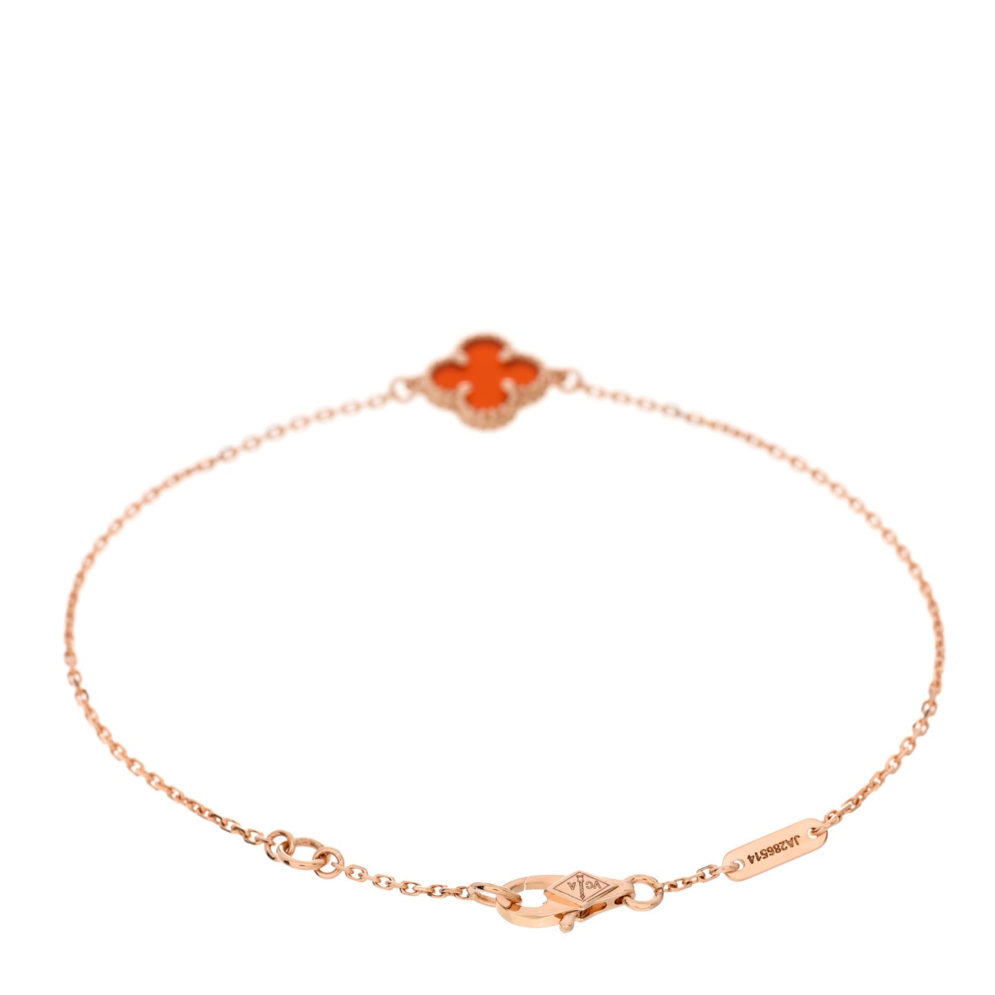 18K Rose Gold Carnelian Sweet Alhambra Bracelet