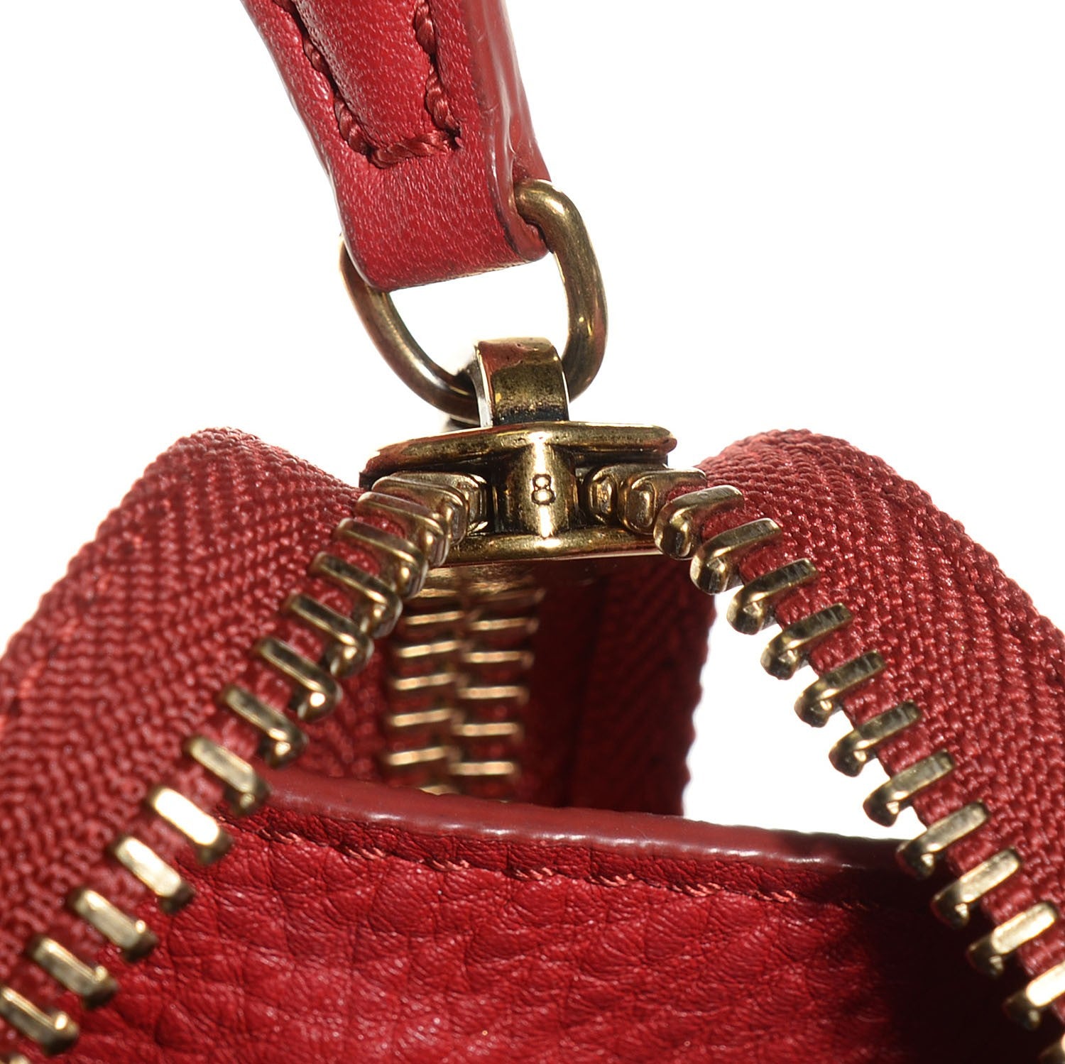 Celine Pebbled Calfskin Mini Luggage Red 8 of 9