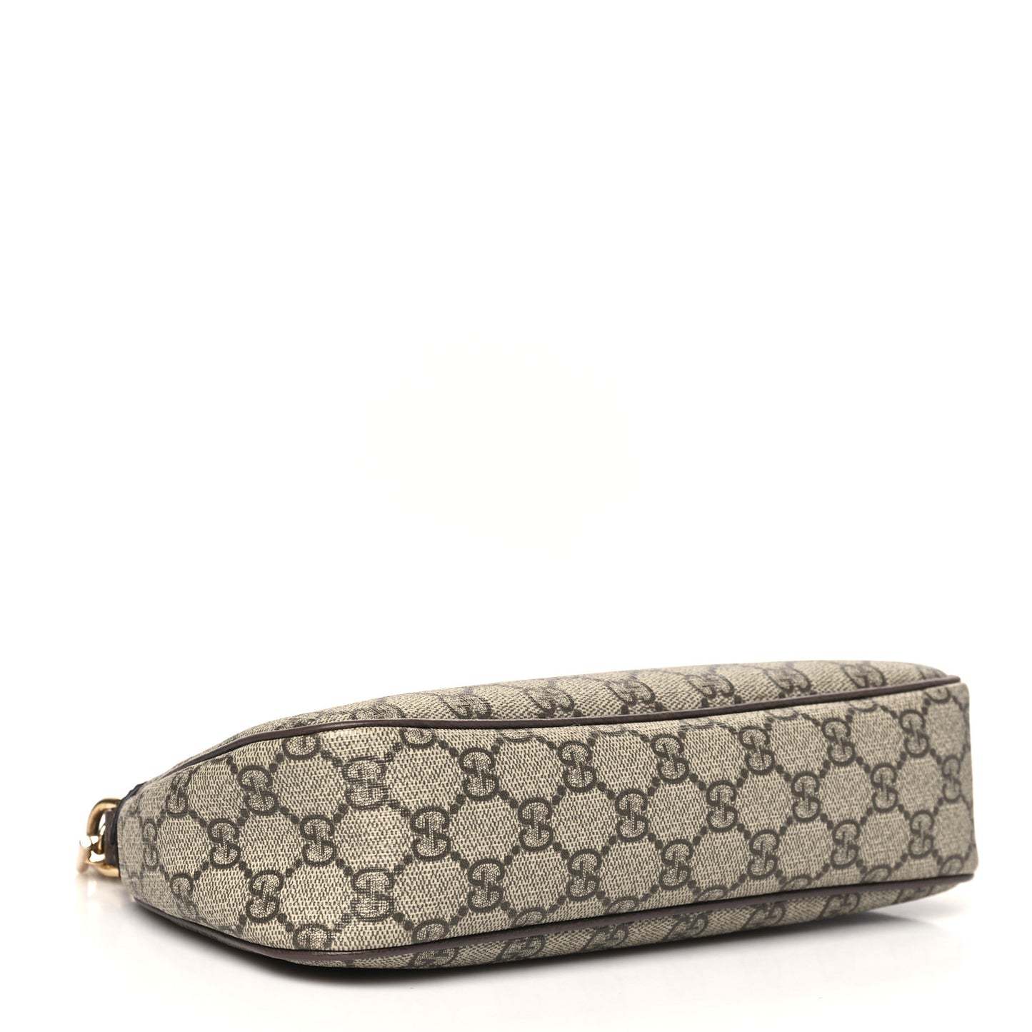 GG Supreme Monogram Textured Dollar Calfskin Web Small Ophidia GG Handbag Beige Ebony New Acero