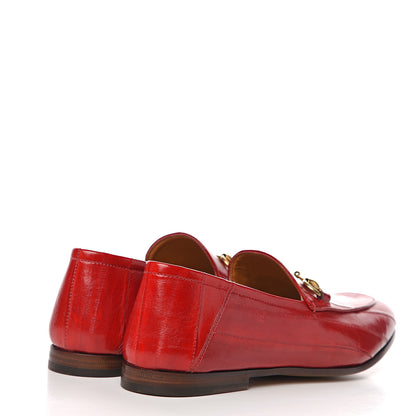 Gucci Eel Mens Brixton Horsebit Loafers 6.5 Vulcanic Red 4 of 11