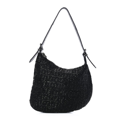 Fendi Beaded Small Oyster Black 1 of 11