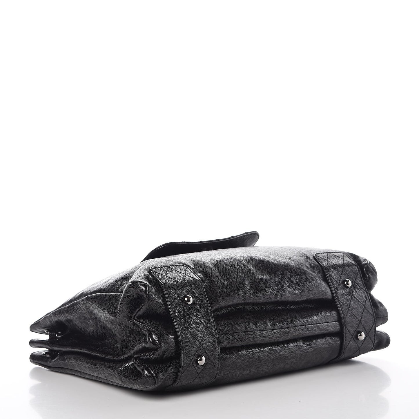Glazed Caviar Pocket In The City Tote Black
