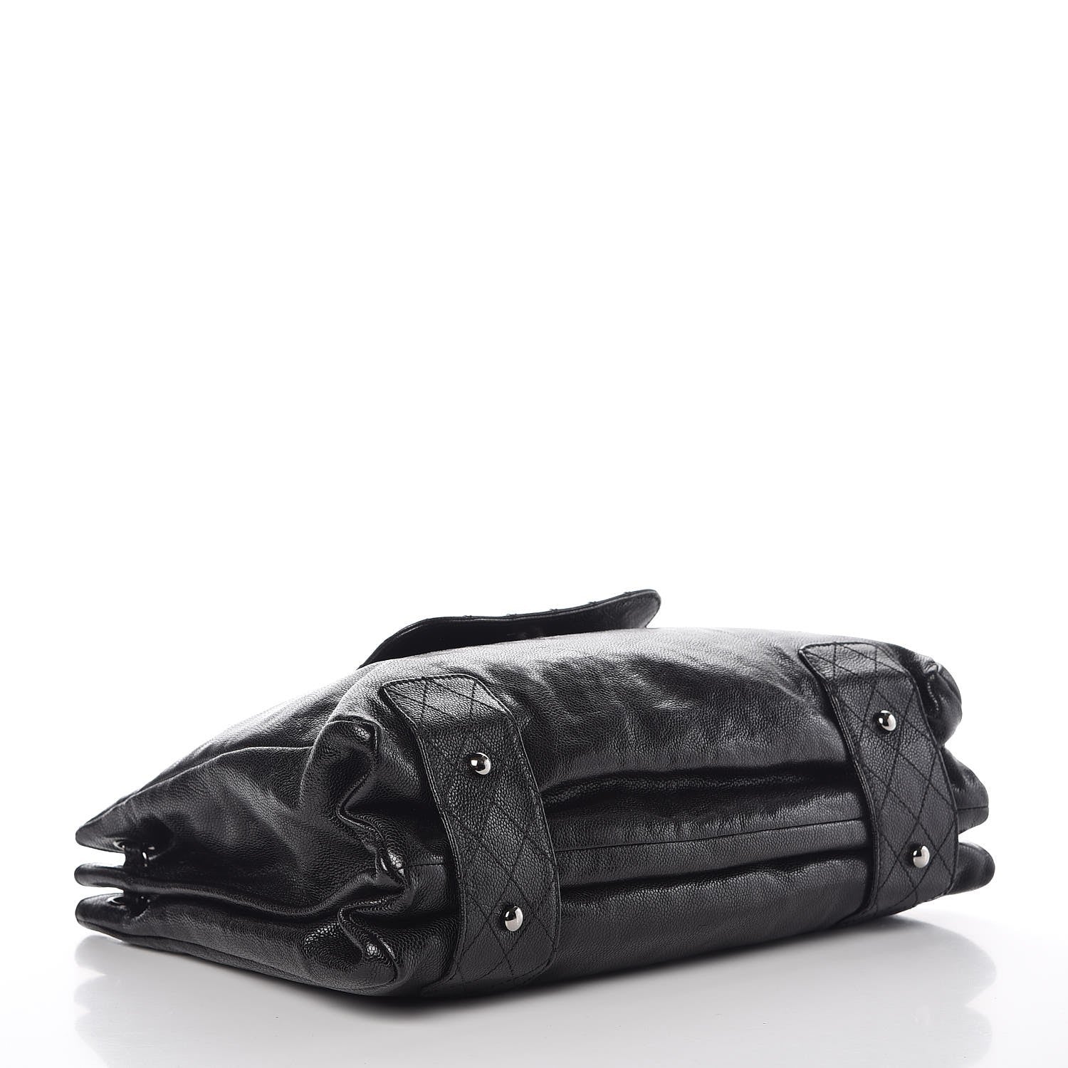 Chanel Glazed Caviar Pocket In The City Tote Black 4 of 8