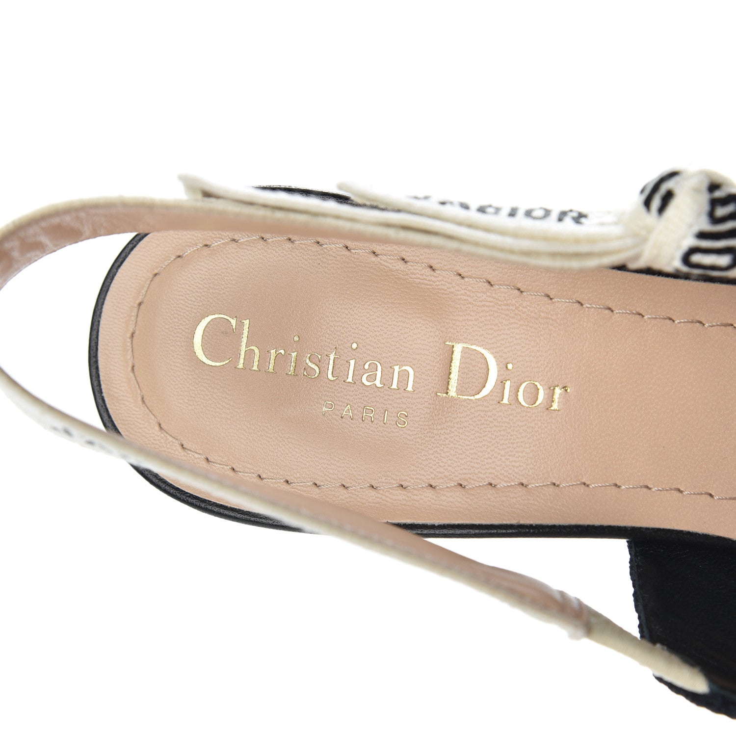 Christian Dior Technical Canvas Ribbon J Adior Slingback 65mm Pumps 38 Black 6 of 11