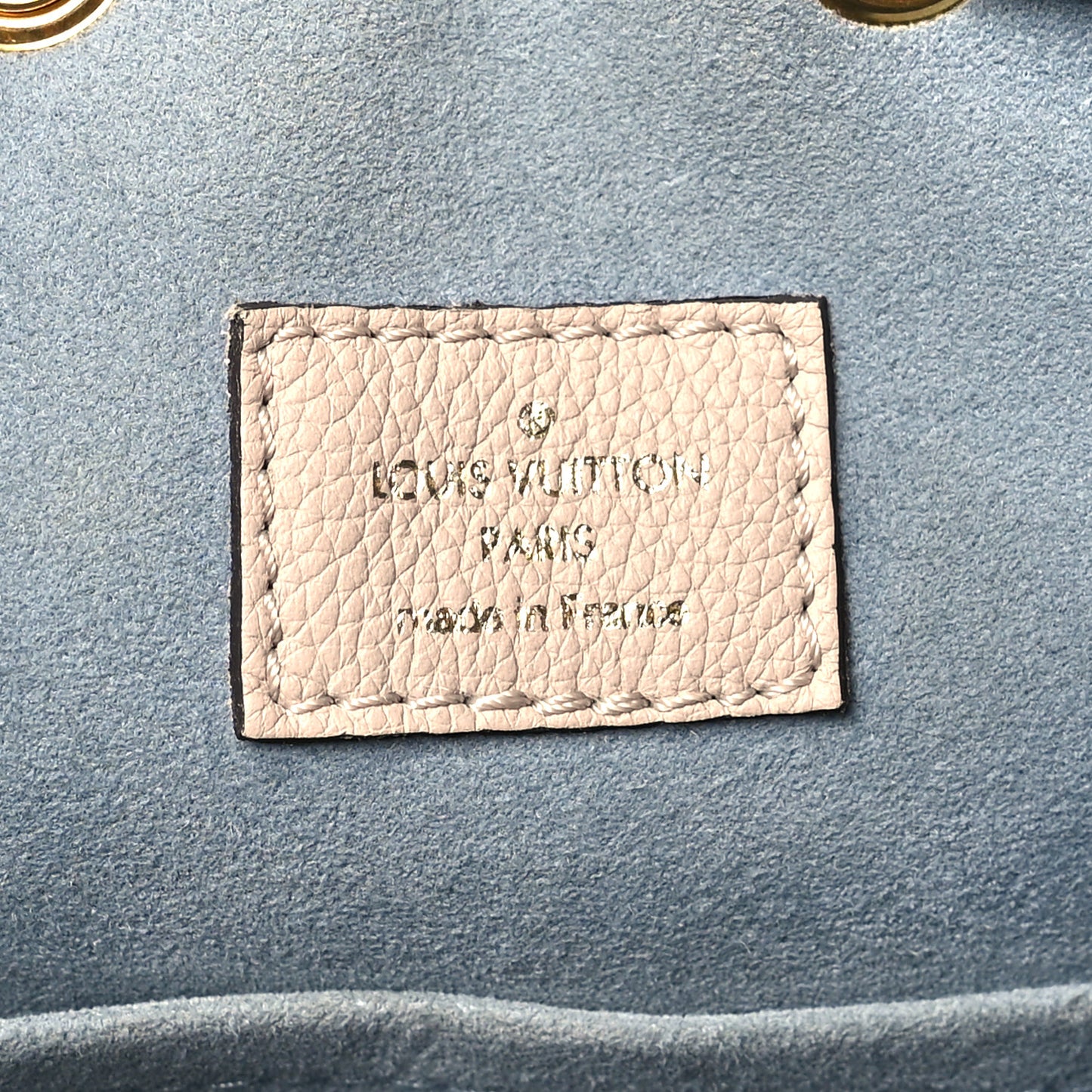 Calfskin Lockme Bucket MM Greige