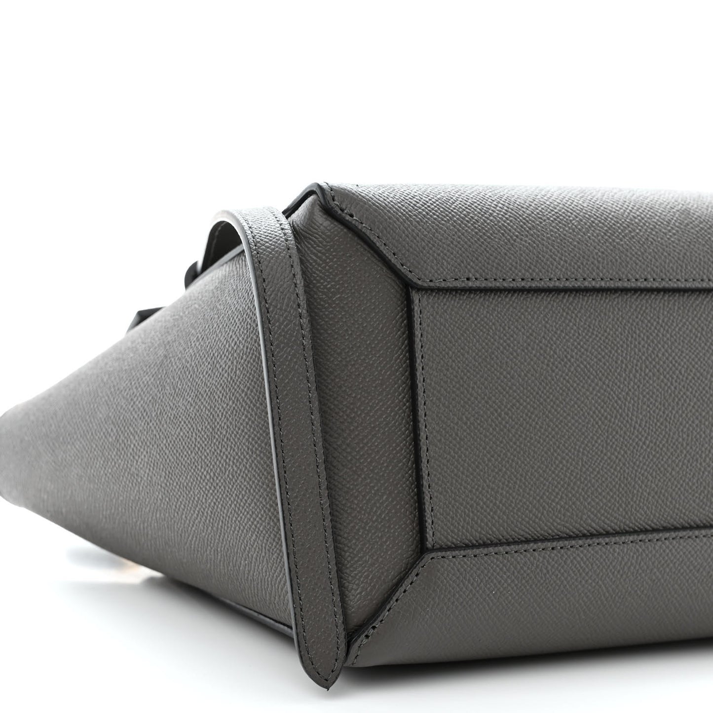 Grained Calfskin Micro Belt Bag Grey