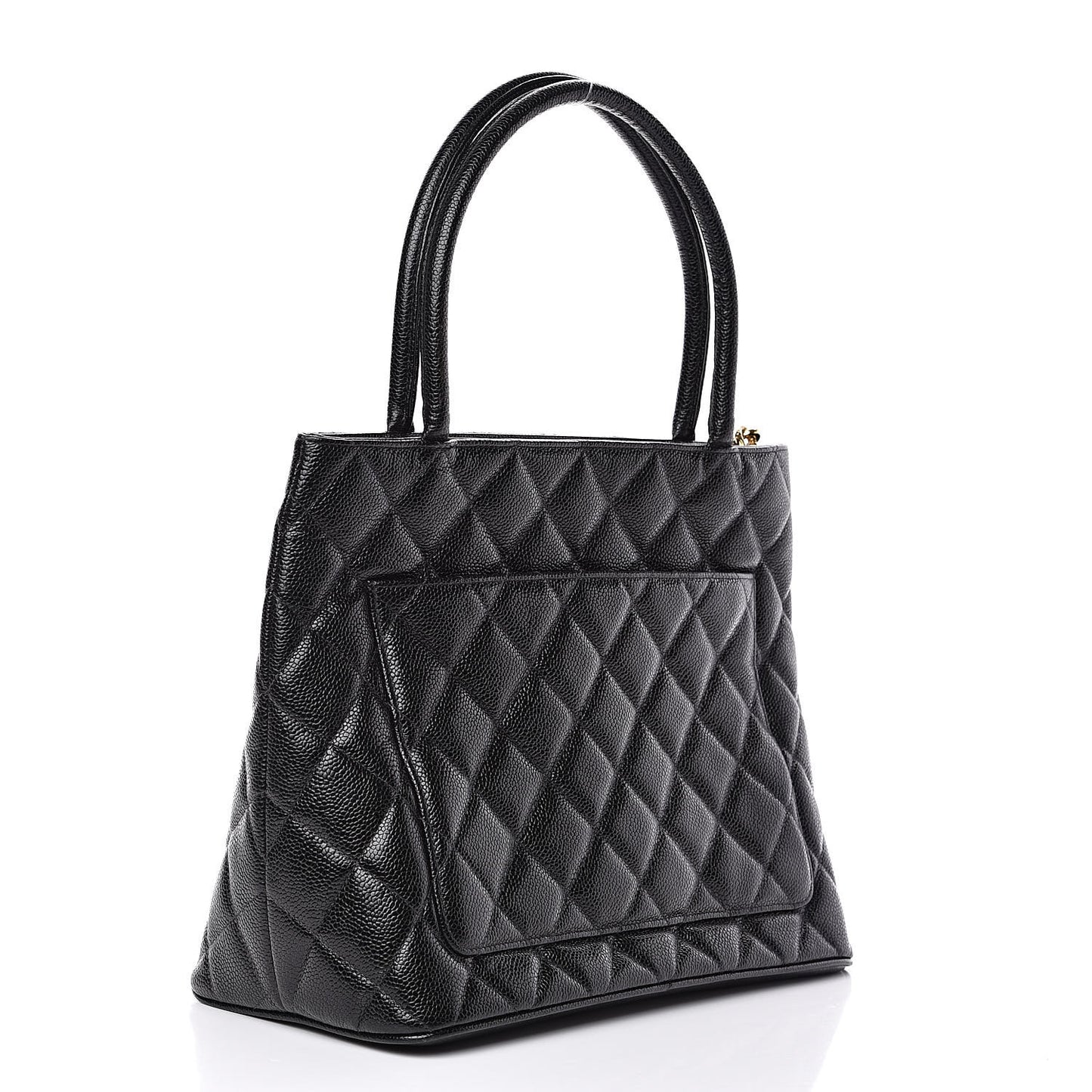 Caviar Quilted Medallion Tote Black