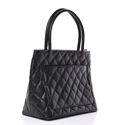 Chanel Caviar Quilted Medallion Tote Black 3 of 12